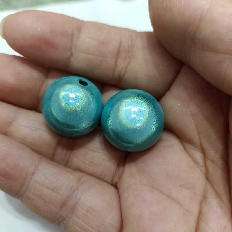 Plated Bubblegum Beads 20mm Iridescent Laser-coated Bulb 50pcs 4