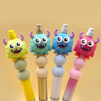 Silicone 3D Focal Beads Monster Googly Eyes Fuzzy Texture 20pcs 2