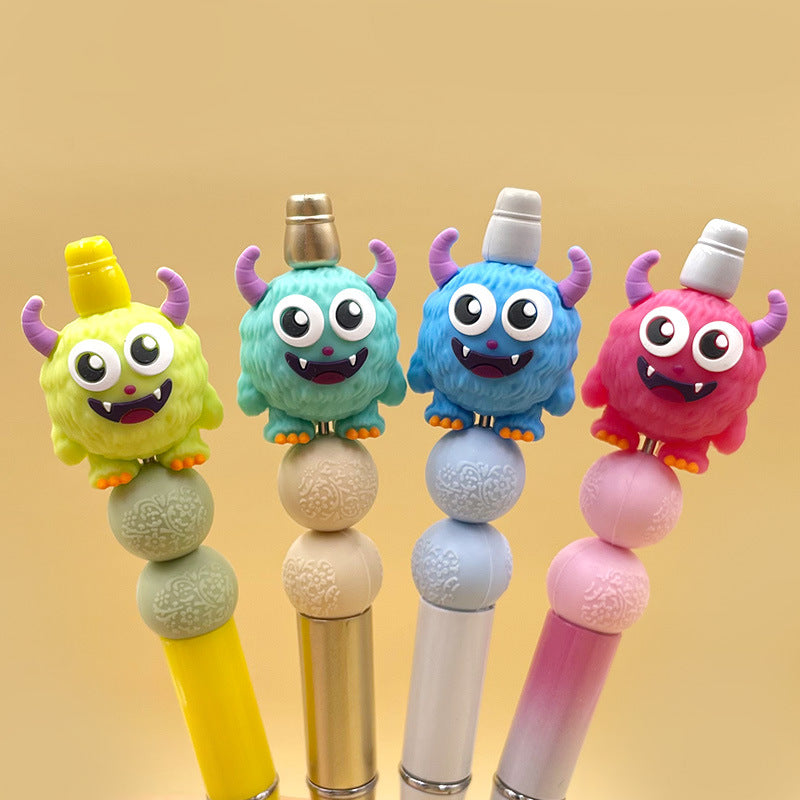Silicone 3D Focal Beads Monster Googly Eyes Fuzzy Texture 20pcs 2