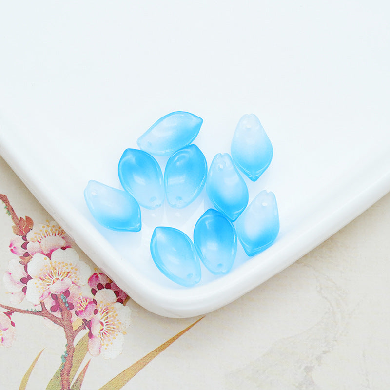 Czech Glass Petal Glass Beads 16mm Frosted Pastel Colors 500pcs 7