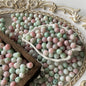 Crackle Round Glass Beads 10mm Imitation Porcelain Pastel Colors 120pcs 10