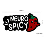 Silicone Focal Beads Chaotian Pepper NEURO SPICY Text Side Profile 20pcs 2