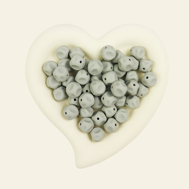 15mm Irregular Silicone Beads Multi Color Solid 50pcs 22