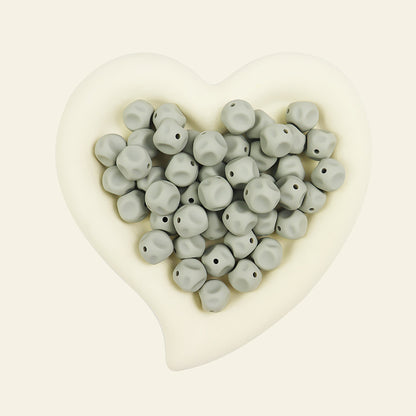 15mm Irregular Silicone Beads Multi Color Solid 50pcs 22