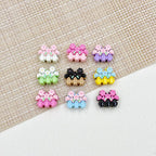 Flower Butterfly Metal Beads 16-20mm Baking Painted Glossy Finish 10pcs 2