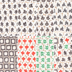 Flat Clay Beads 9x10mm Mahjong Tile Design Polymer 100pcs
