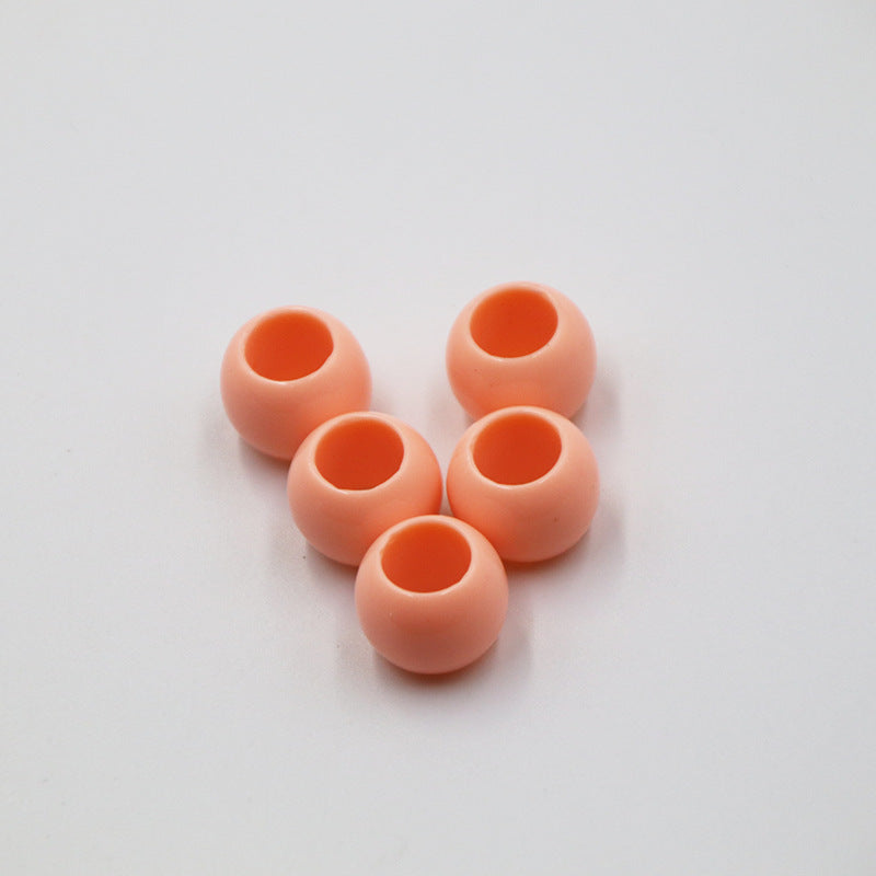 Macaron Acrylic Beads 18mm Large Hole Glossy Mixed Colors 30pcs 18