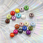 Glossy Metallic Round Acrylic Beads 10mm Colorful Assorted 50pcs 3