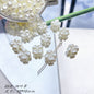 Pearl Flower Acrylic Beads 10-11mm Japanese Imitation 20pcs 7