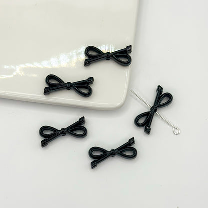 Eight Character Shaped Bow Tie Metal Beads 10*22mm Baking Painted 10pcs 16