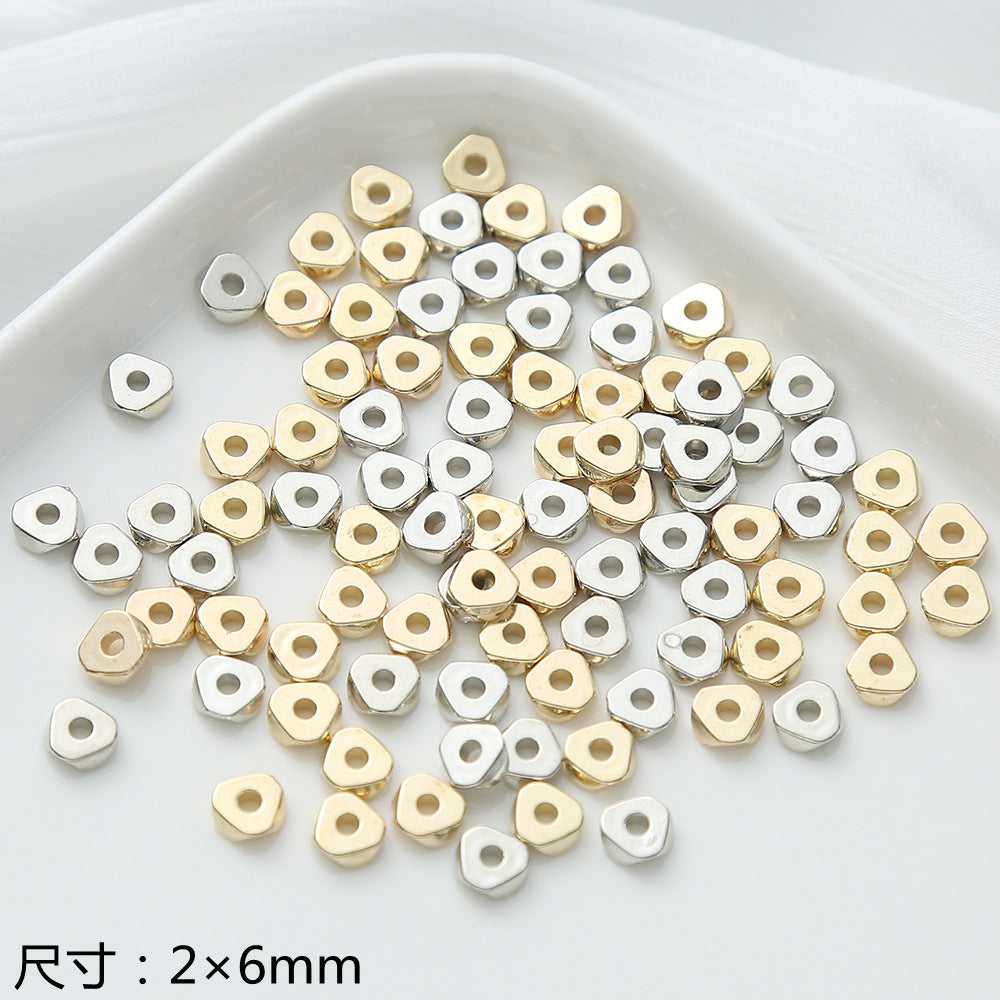 Acrylic Metallic Spacer Beads Gold and Silver 50pcs 8