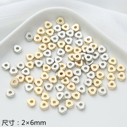Acrylic Metallic Spacer Beads Gold and Silver 50pcs 8