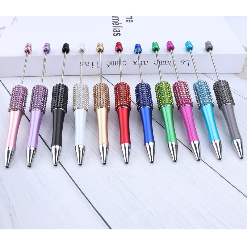 Beadable Pen Rhinestone Studded Metallic Colorful 1.0 mm Tip