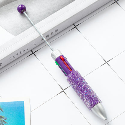 Beadable Pen Four Color Plastic Sugar Bead Design 4 In 1 18