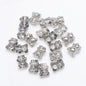 Electroplated Bear Glass Beads 12mm 14mm Mixed Metallic Colors 20pcs 14
