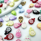 Lollipop Metal Beads 12mm Painted Alloy 10pcs 2