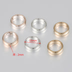Circle Acrylic Beads 15mm Metallic Finish Mixed Colors 100pcs 2