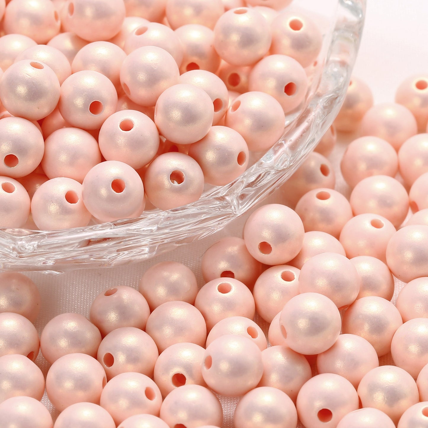 Imitation Pearl Acrylic Beads 8mm-12mm Macaron Colored Pastel 8