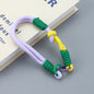 Dual Color Knotted Double Ring Phone Wristlet Keychain Nylon 3pcs 8