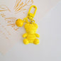 Resin Bear Keychain with Smile Engraving and Bell Charm Colorful 14