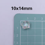 Transparent Shell Resin Beads 14mm Iridescent Multicolor 50pcs 6