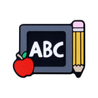 Silicone Focal Beads Teach ABC Blackboard Pencil Heart 20pcs 6