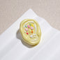Hand Painted Oval Bouquet Acrylic Beads 28mm Colorful Floral 10pcs 9