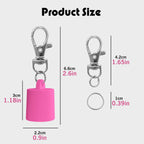 Silicone Chapstick Keychain Caps Crown Striped Smooth Shapes 3pcs 4
