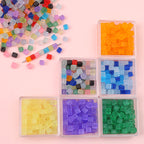 Frosted Sugar Seed Glass Beads 5mm Pastel Mixed Colors 100pcs
