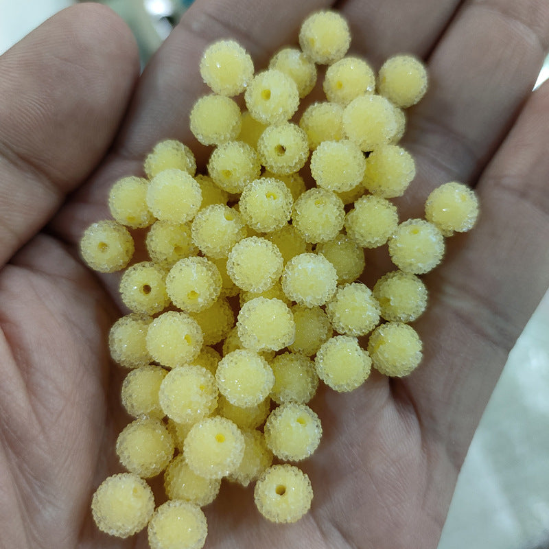 Jelly Sense Resin Beads 8mm Translucent Frosted Colorful 20pcs 20