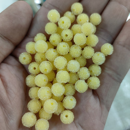 Jelly Sense Resin Beads 8mm Translucent Frosted Colorful 20pcs 20
