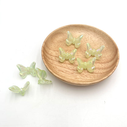 Glow Butterfly Acrylic Beads 21mm Stereo Glow in the Dark 10pcs 9