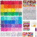 Pony Beads Acrylic 1200pcs Multicolor Letter Cube Mix 1 Box