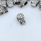 Pineapple Metal Beads 11mm Silver Tone Large Hole 100pcs 4