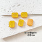 Baking Painted Potato Chips Card Metal Beads 2mm Hole 20pcs 12