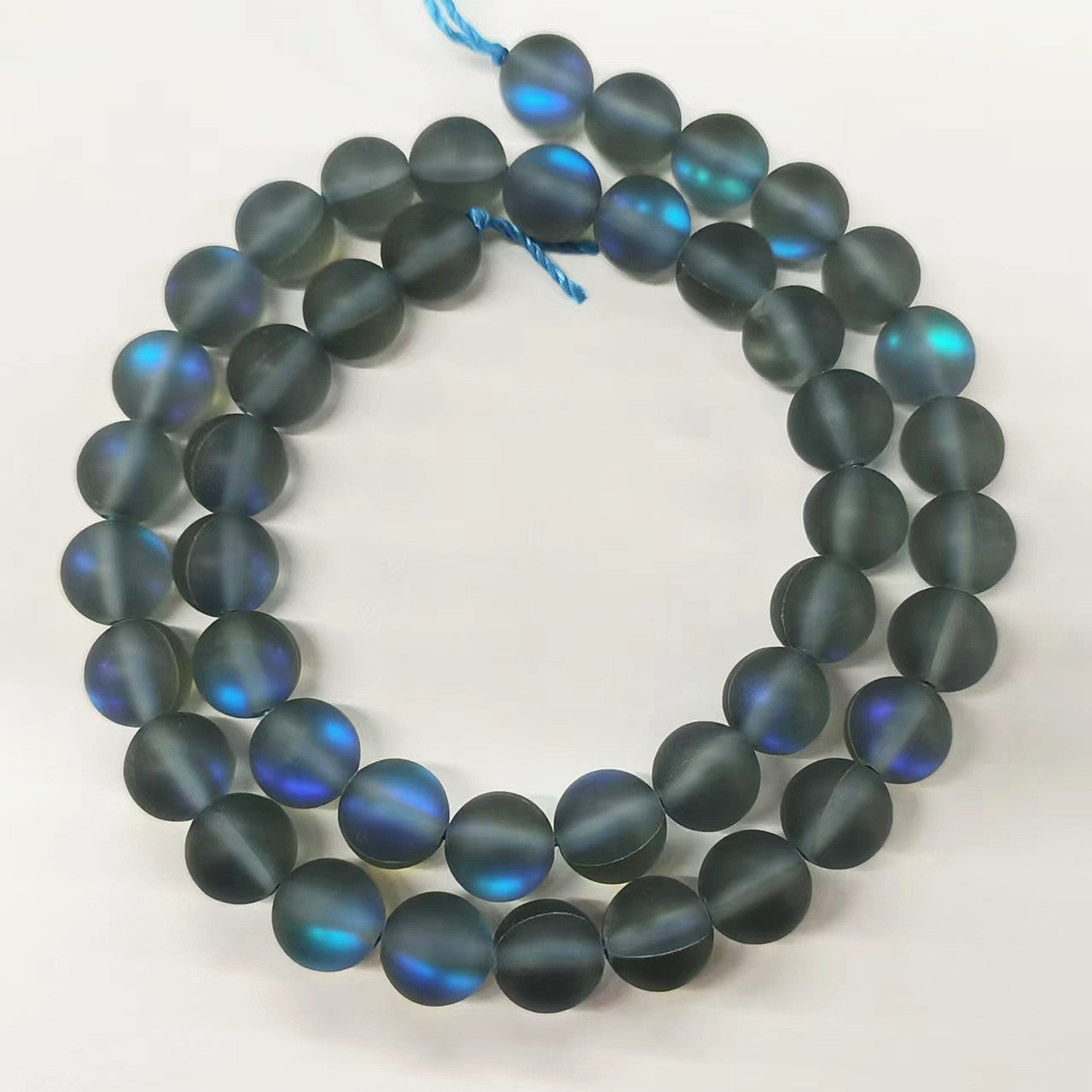 Matte Colorful Iridescent Mermaid Glass Beads 6mm 62pcs 22