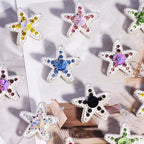 Double Sided Star Rhinestone Beads 21mm Alloy Encrusted 6pcs 2