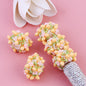 Flower Leaves Cluster Clay Beads 26mm Pastel Embellished 5pcs 8