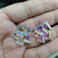 Transparent Christmas Tree Acrylic Beads 25mm UV Plating 100pcs 2