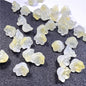 Czech Glass Beads Flower 12mm Iridescent Crystal Clear 50pcs 13