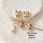 Candy Clown Metal Beads Colorful Painted Alloy 10pcs 24
