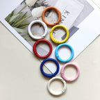 Alloy Trigger Spring Key Rings 25mm Colorful Baking Painted 50pcs 2