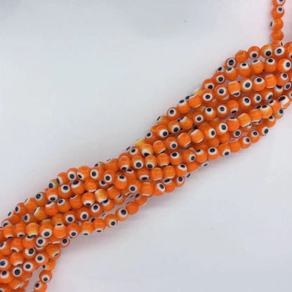 Millefiori Evil Eye Round Lampwork Glass Beads 6mm 124pcs 17