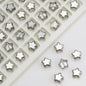 Plated Star Shaped Glass Beads 8mm Rainbow Electroplated 100pcs 20