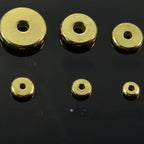 Brass Flat Spacer Beads 3-14mm Natural Color 100pcs 4