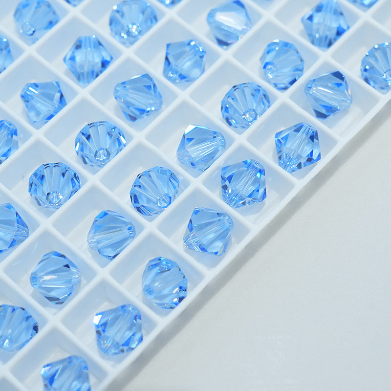 Electroplated Seed Glass Beads 4mm Faceted Multi Colored 40pcs 9