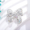 Rhinestone Bow Clay Beads 28mm Colorful Sparkle 5pcs 5
