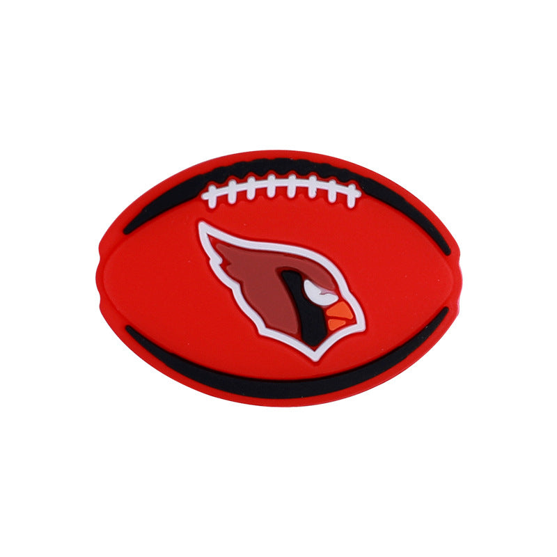 Silicone Focal Beads NFL Football Helmets and Logos 20pcs 14