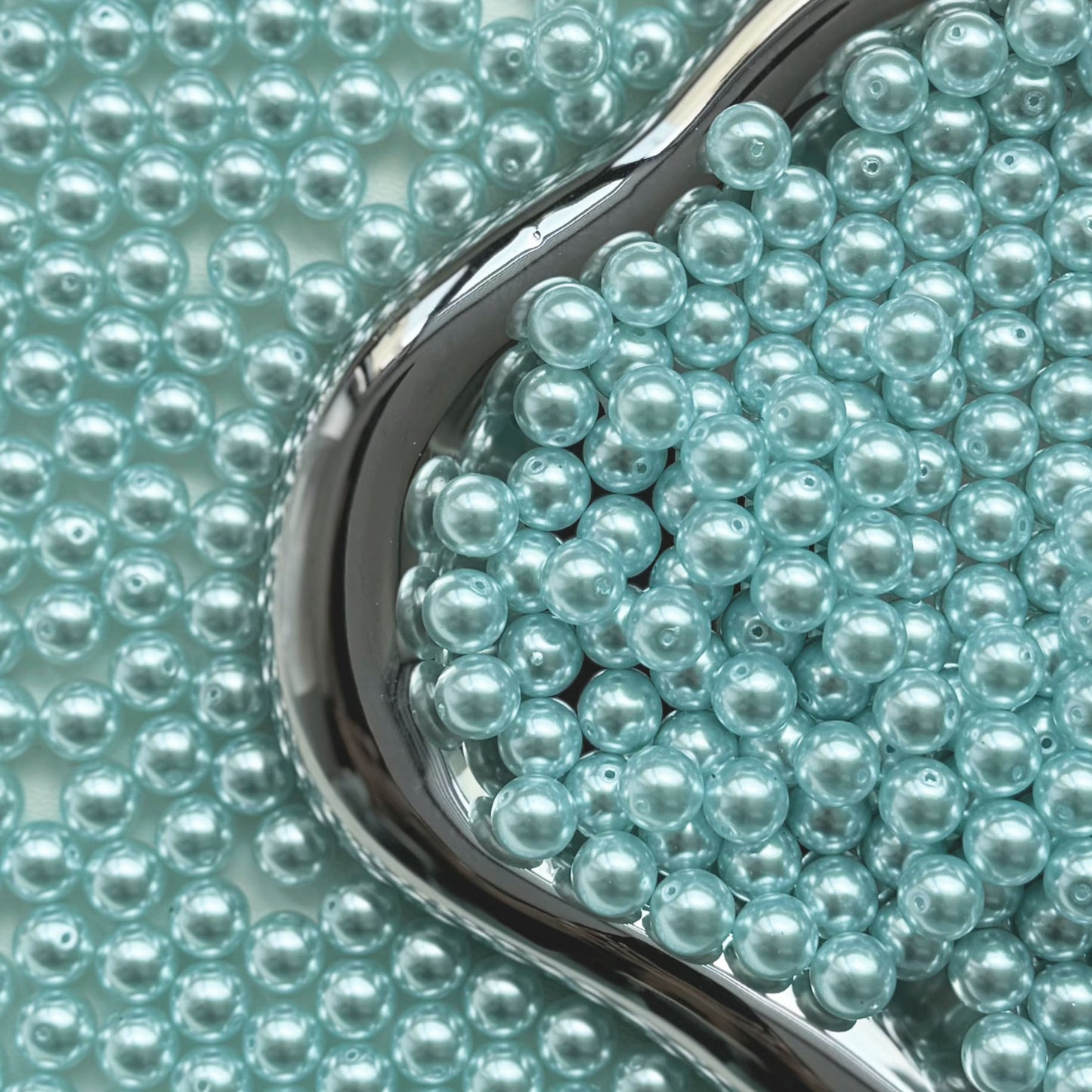 Pearl Glass Beads 8mm Glossy Pastel Smooth Finish 30pcs 7