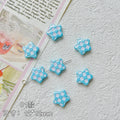 Star Metal Beads 12mm Baking Painted Plaid Pattern 10pcs 6